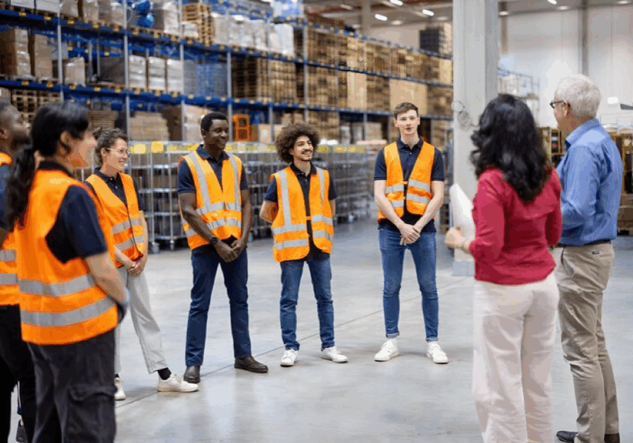 staff in warehouse